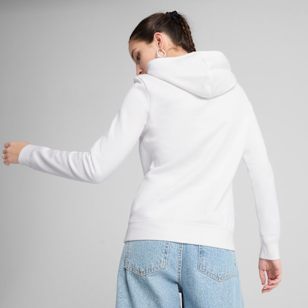 Sudadera con capucha para mujer logo Essentials No. 1, PUMA White, extralarge